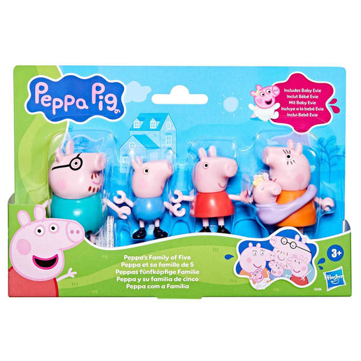 Peppa Pig Family Of Five Figure Pack with Evie