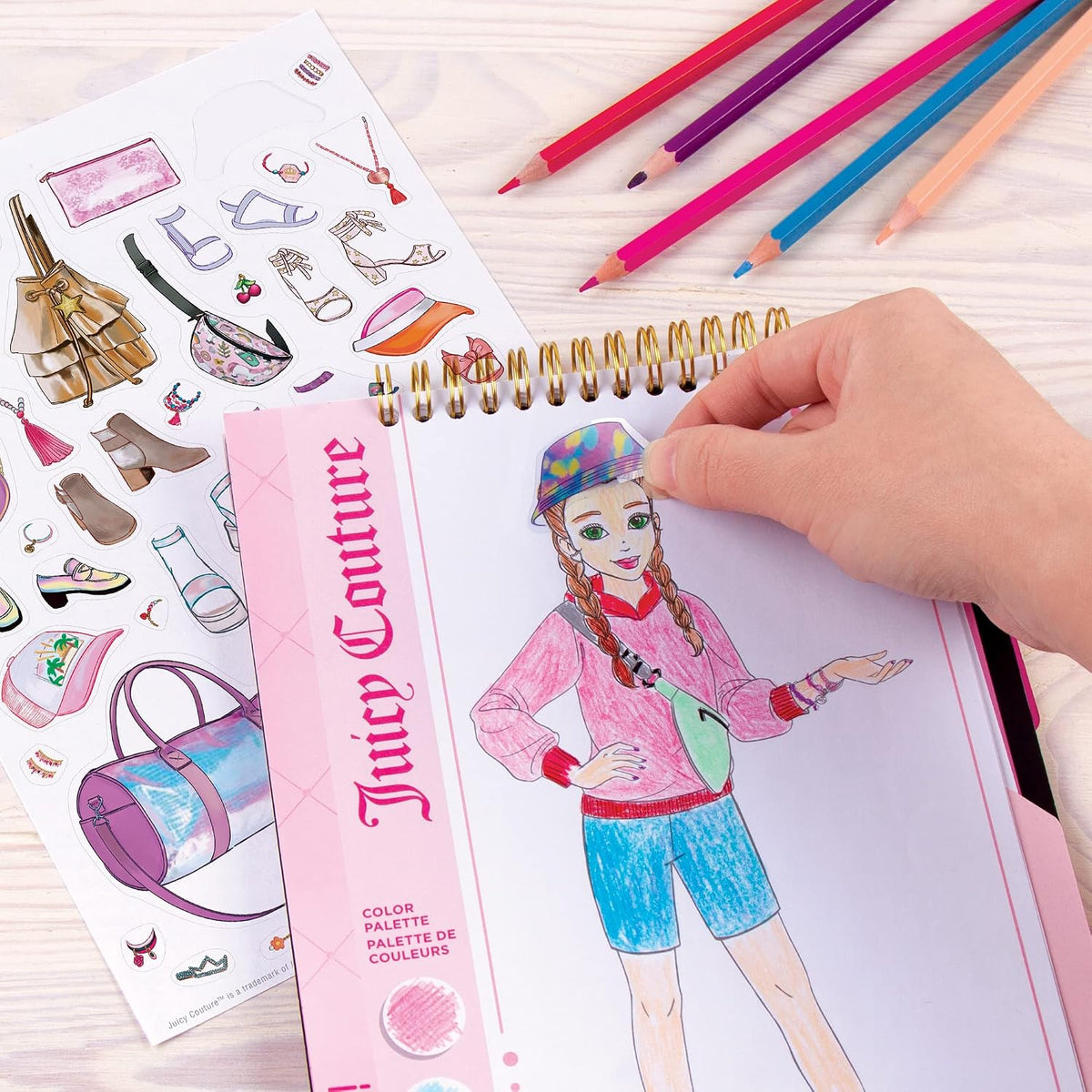 Make It Real Juicy Couture Fashion Design Sketchbook with Stencils and Stickers