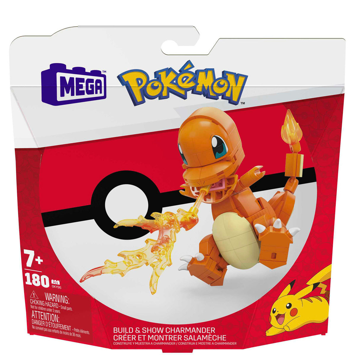 Pokemon Mega Charmander Build and Show Construction Set