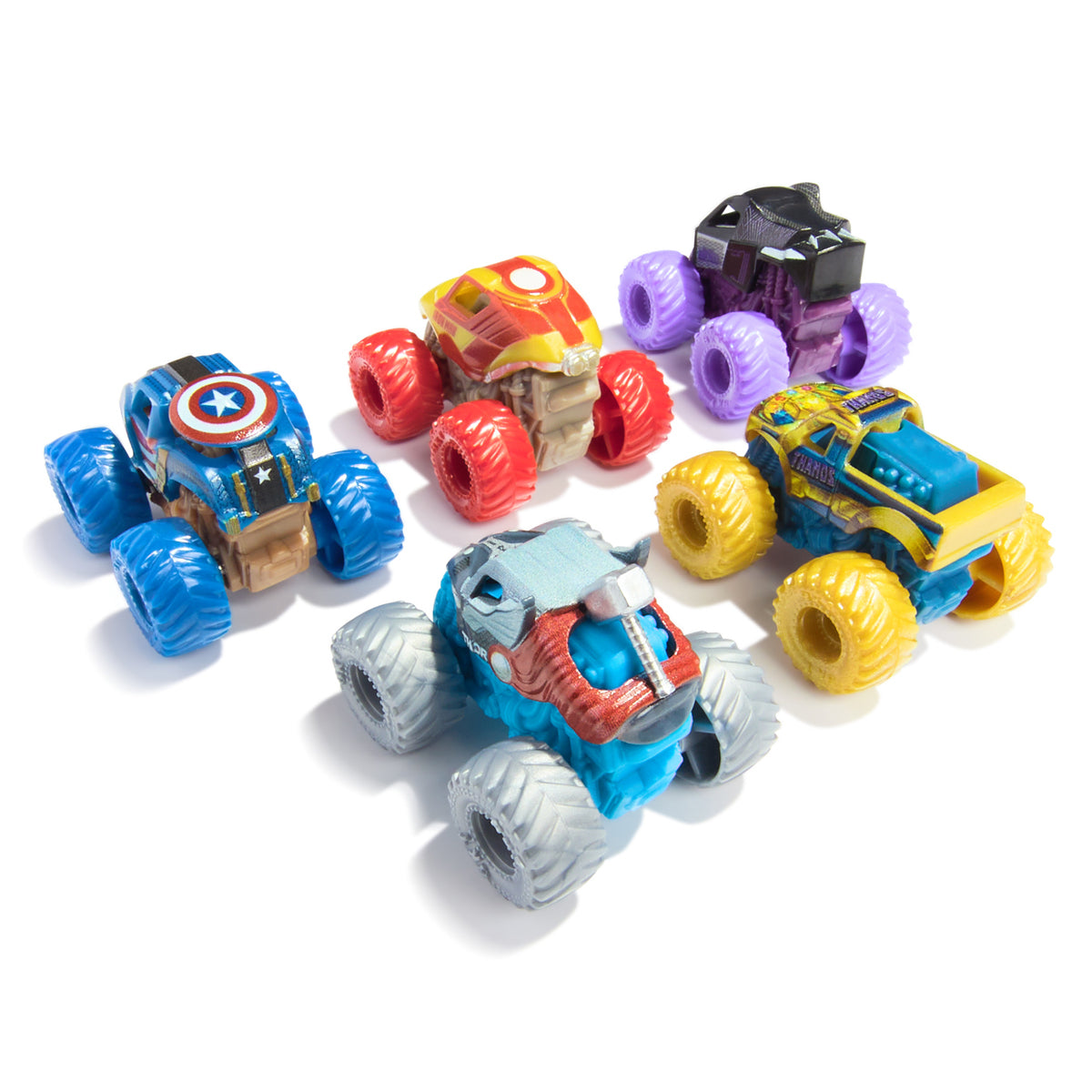 Monster Jam Mini Jams Marvel Super Heroes Vehicle 5 Pack