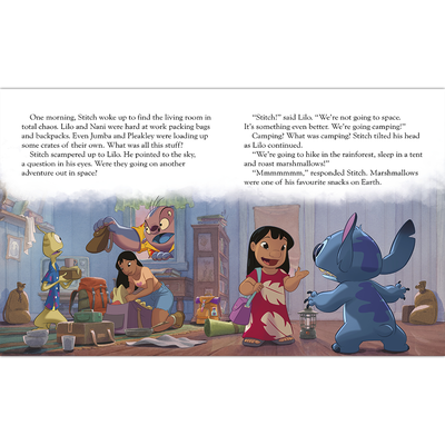 Disney Stitch Goes Camping - (Story Book)