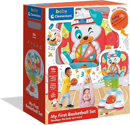 Clementoni- My First Basketball Set Interactive Toy