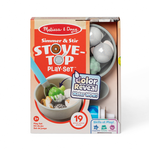 Melissa & Doug Simmer and Stir Stove-Top Wooden Roleplay Set