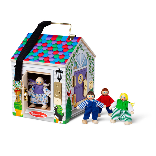 Melissa & Doug Doorbell house Wooden Dollhouse Playset