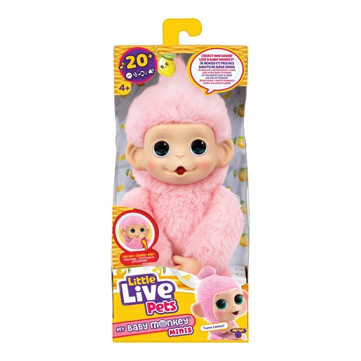 Little Live Pets My Baby Monkey Minis Luna Lemon Electronic Pet