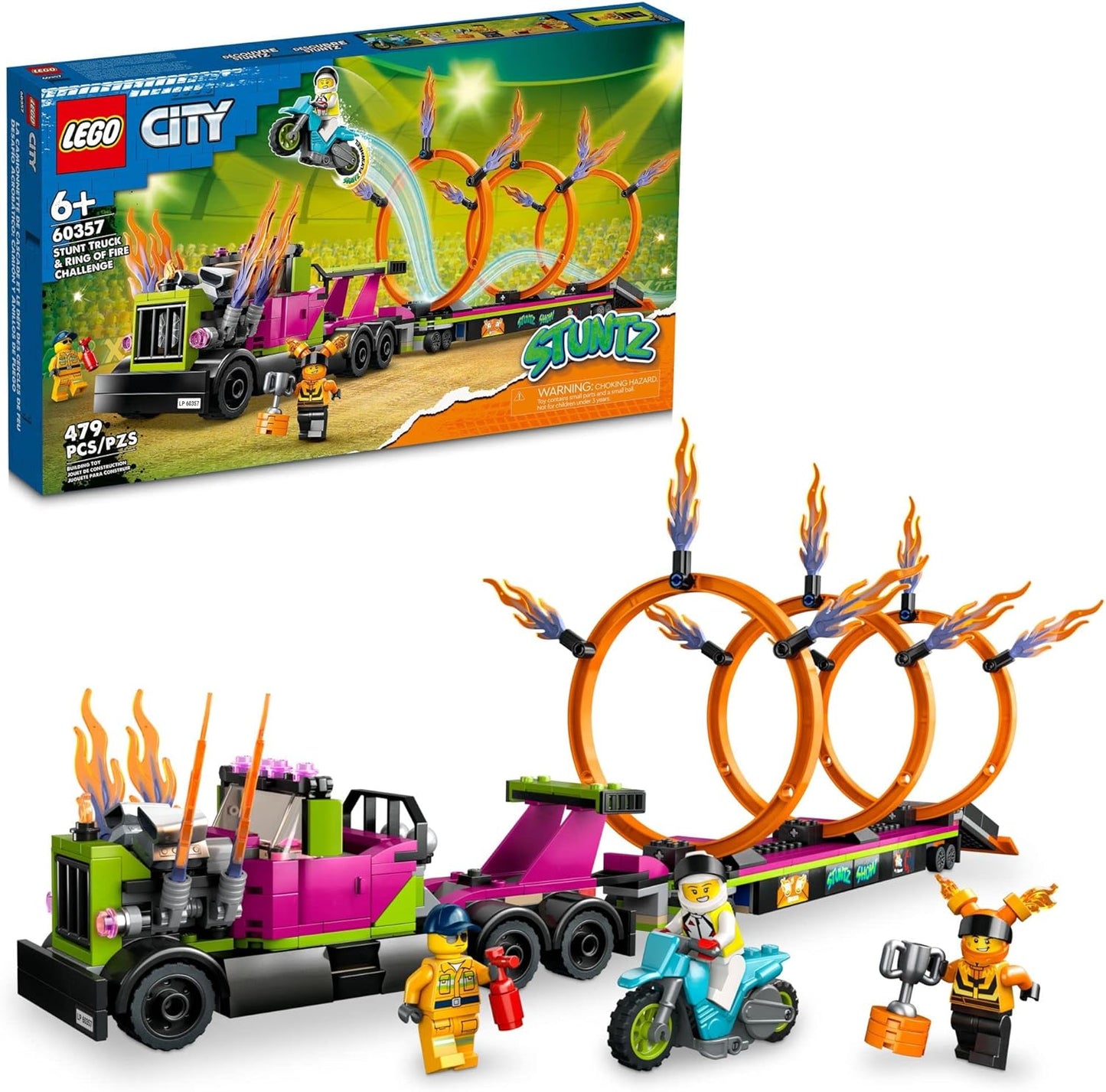 LEGO City - Stuntz Stunt Truck & Ring of Fire Challenge 60357