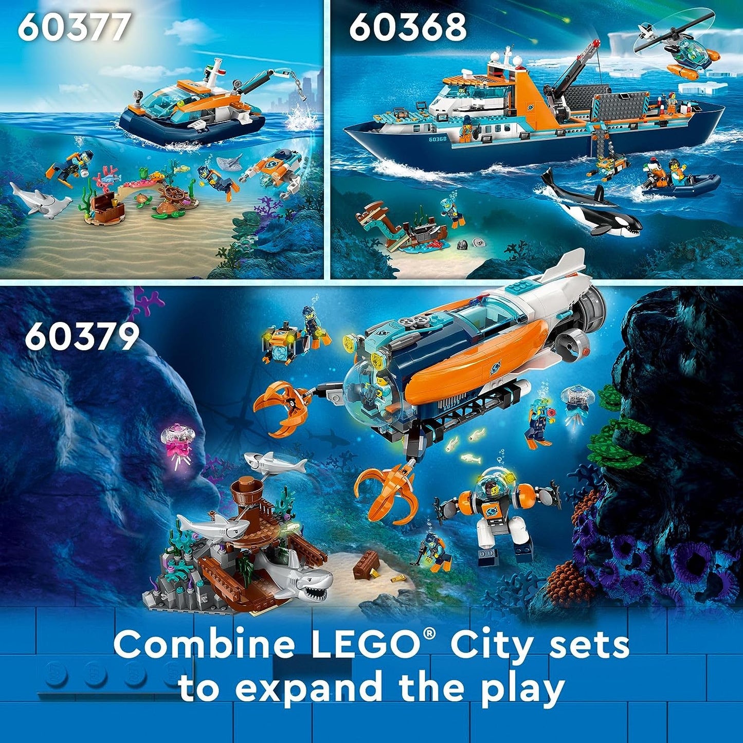 LEGO City - Explorer Diving Boat Ocean Building Set 60377