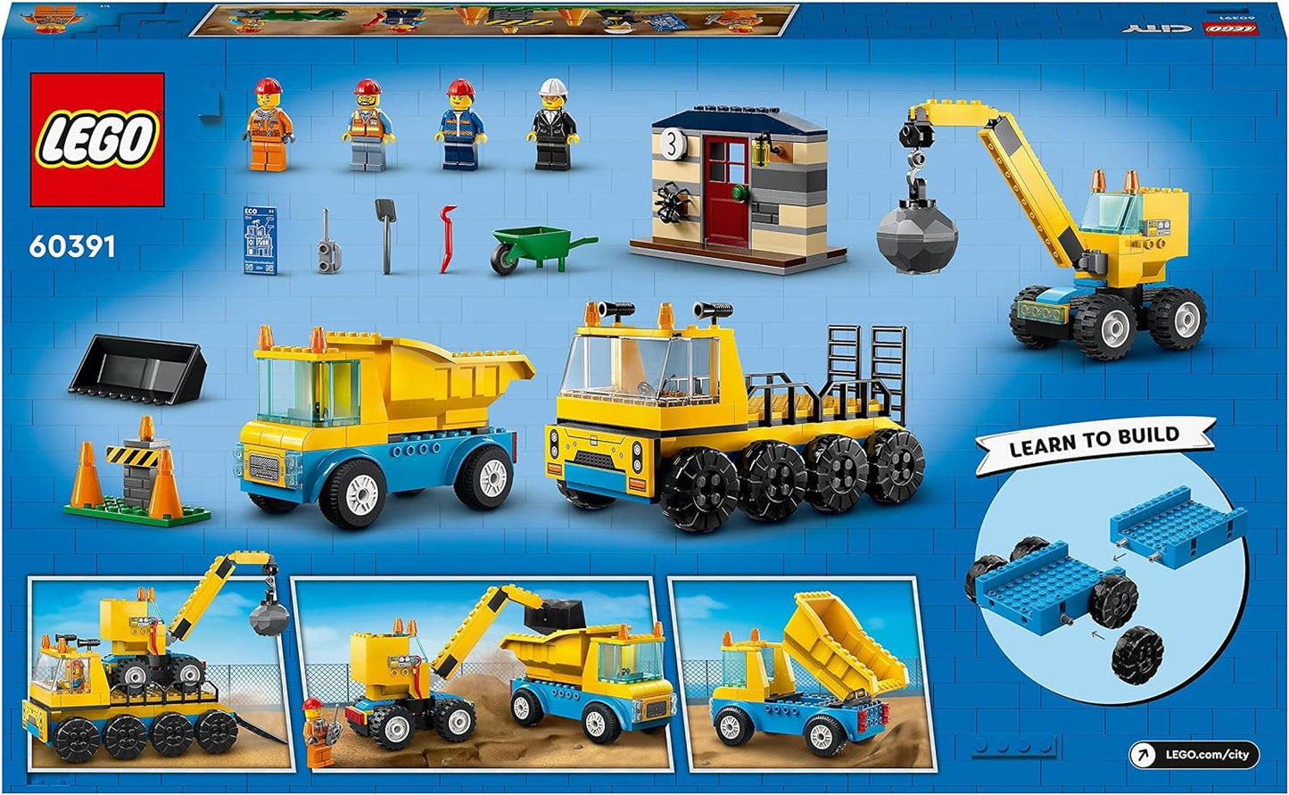 LEGO City - Construction Trucks and Wrecking Ball Crane 60391