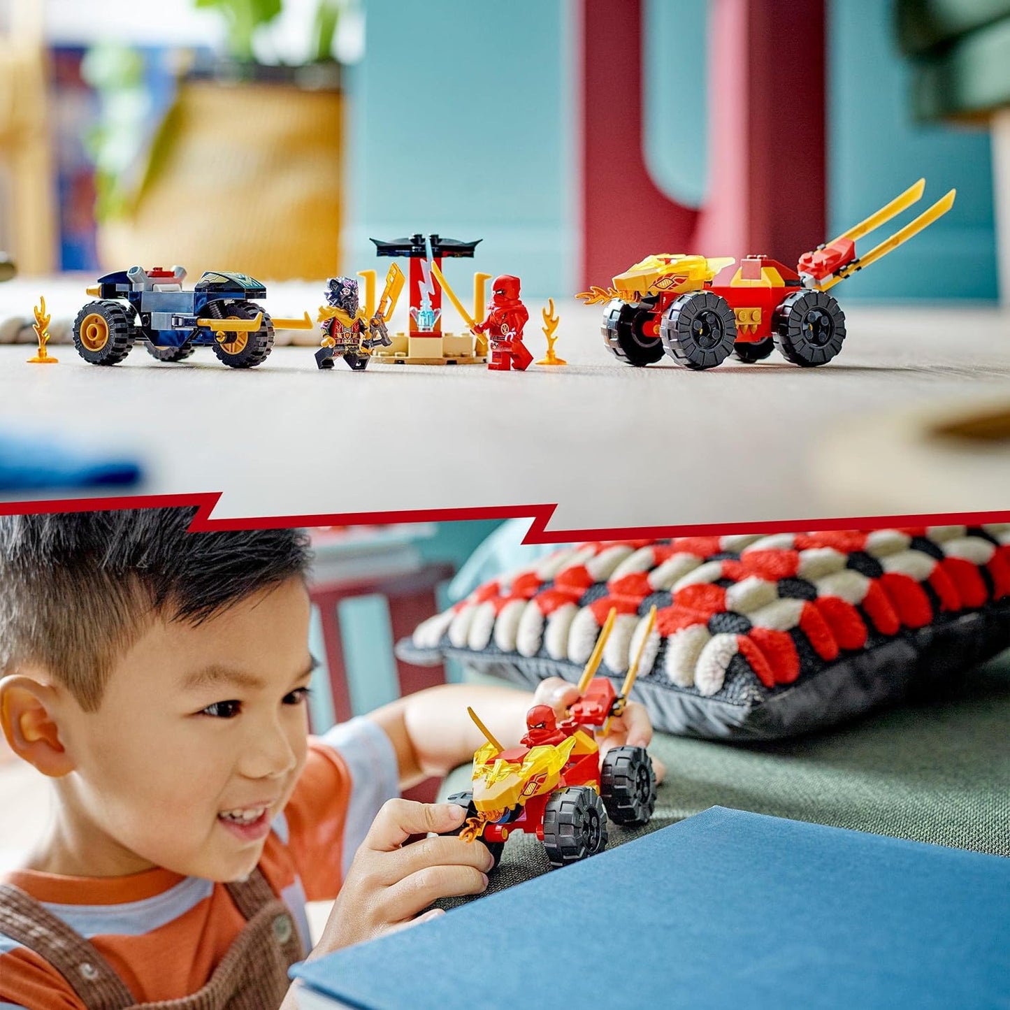 LEGO NINJAGO - Kai and Ras's Car and Bike Battle 71789