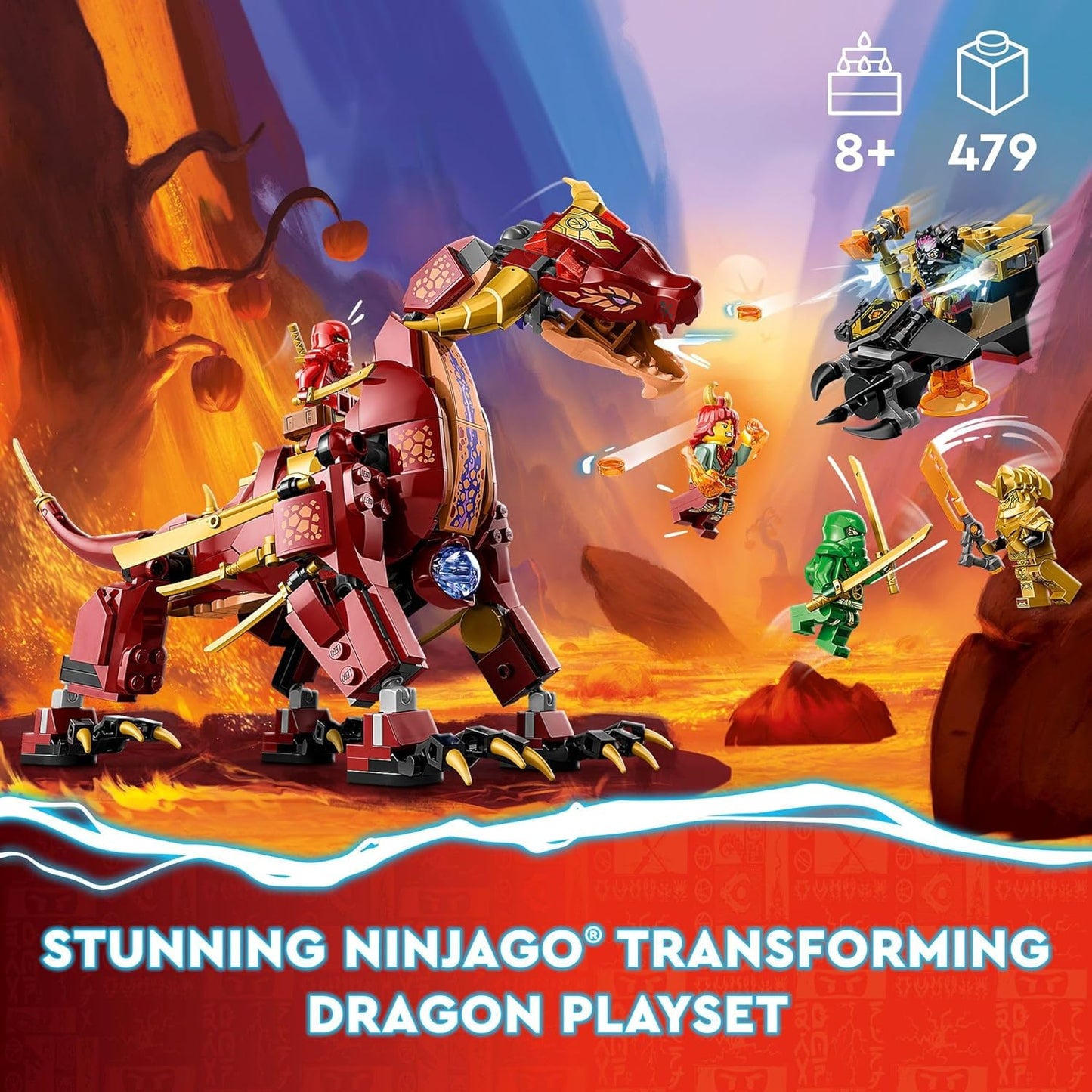 LEGO NINJAGO - Heatwave Transforming Lava Dragon 71793