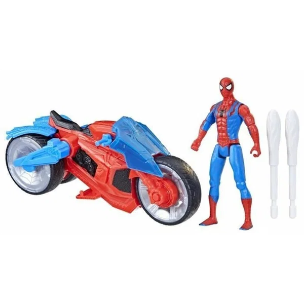 Spider-Man Web Blast Cycle Toy Set With 10-Cm Action Figure