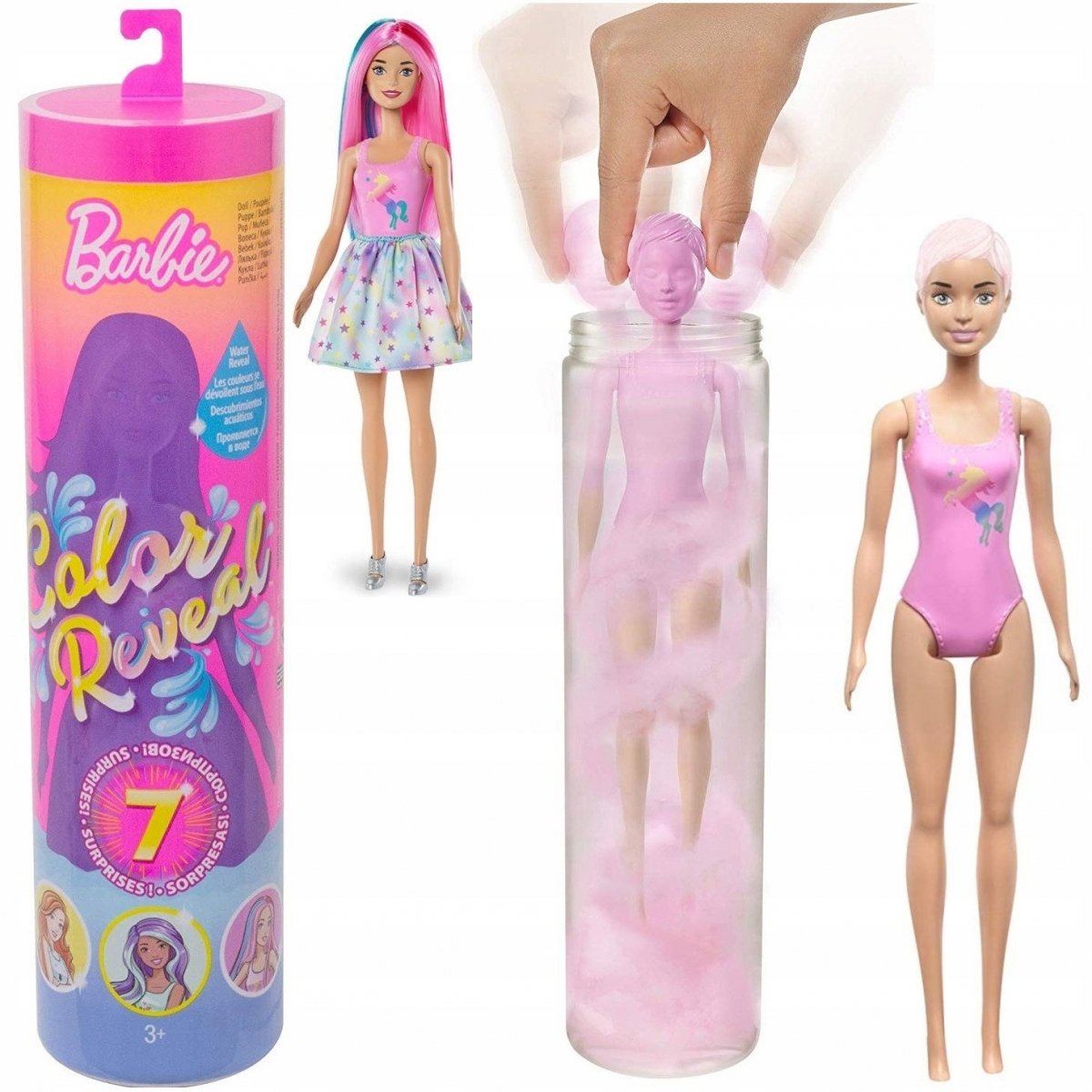 Barbie- Color Reveal Doll Mermaid Series (Styles Vary)