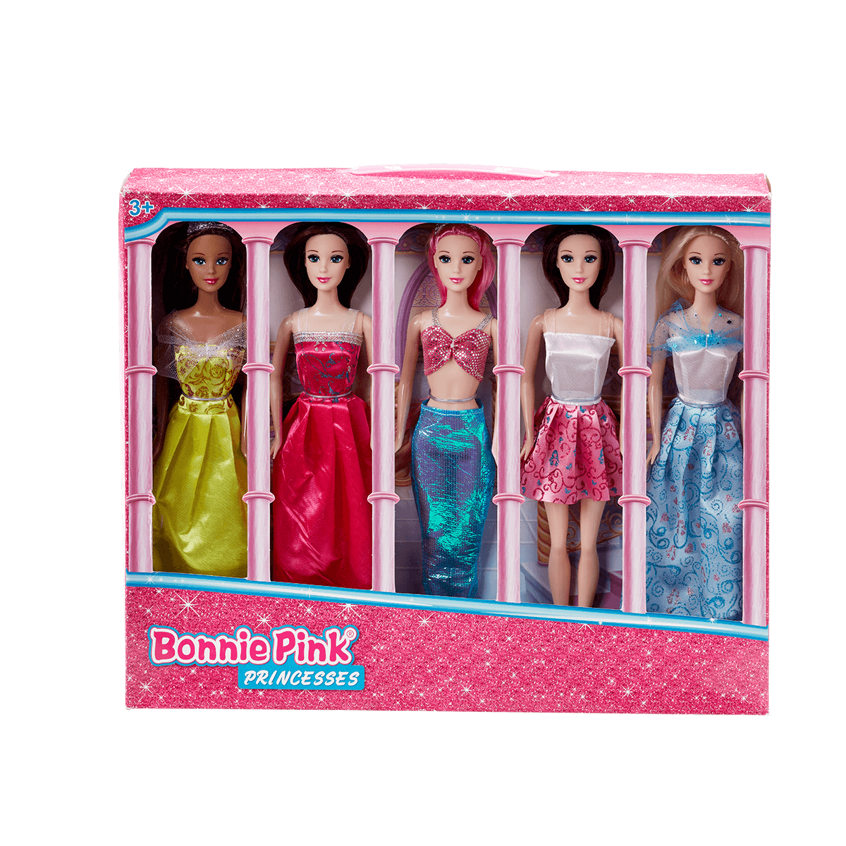 Bonnie Pink Princess 5 Pack Fashion Dolls