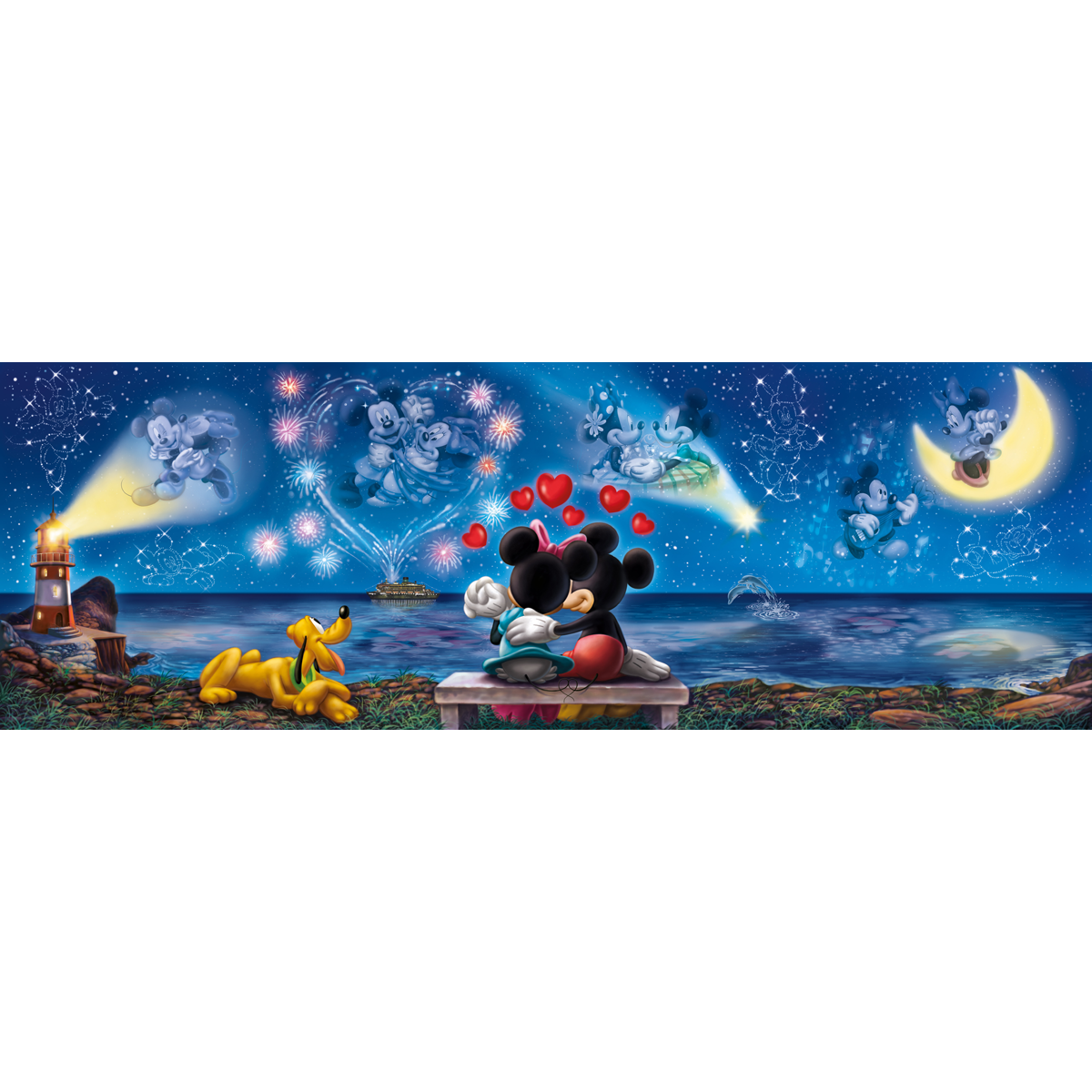 Clementoni - Mickey & Minnie Panorama Puzzle