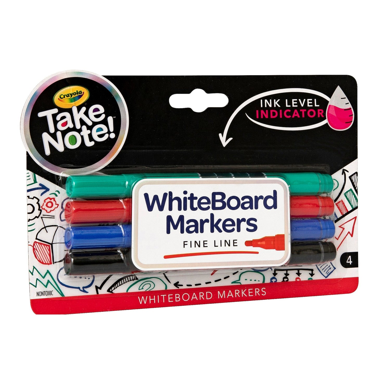 Crayola Take Note 4ct Whiteboard Markers