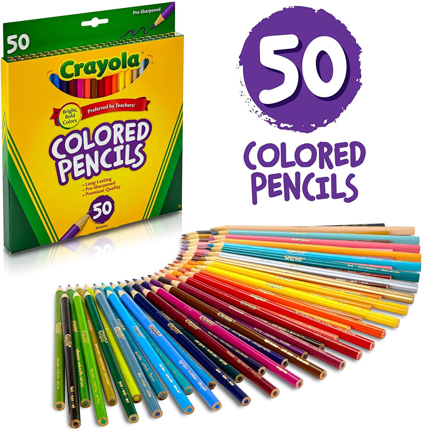 Crayola brand colored pencils, 50 units