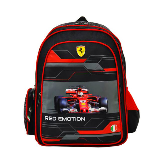 Ferrari Be Fast To Be First Backpack Black - Height 18 Inches