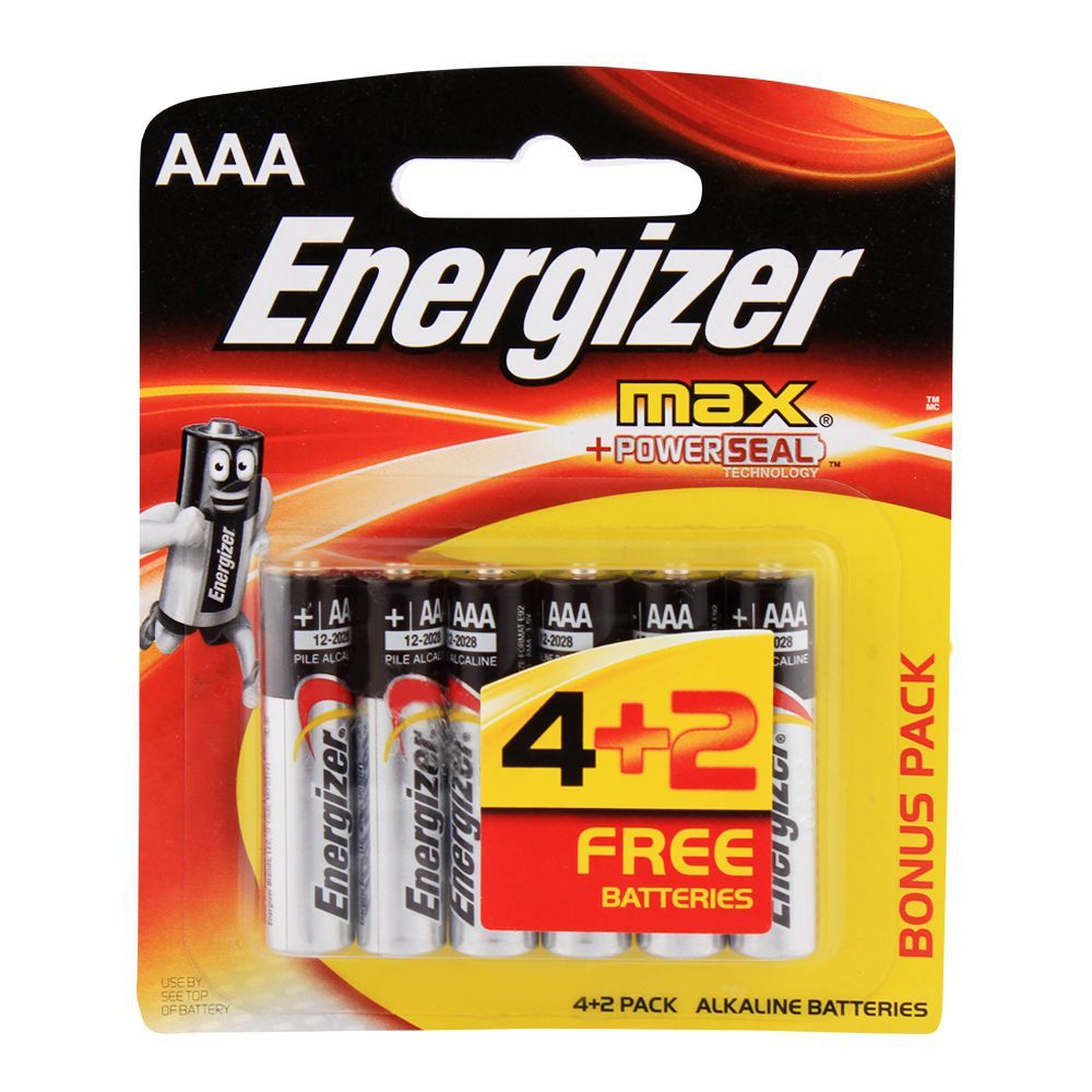 Energizer - AAA Battery 4 + 2 Pack