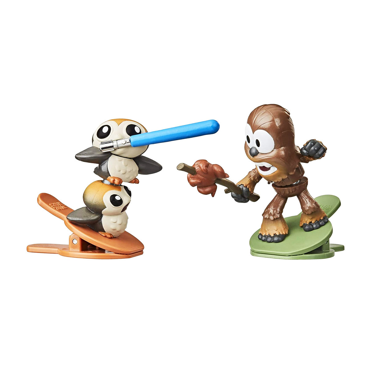 Star Wars - Battle Bobblers Porgs Vs Chewie Battling Action Figure Pack