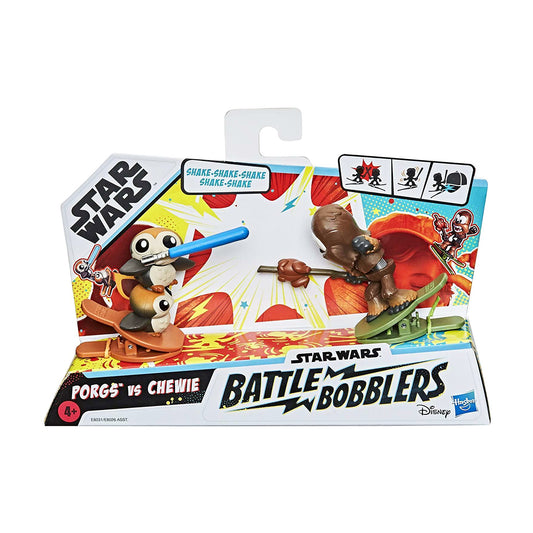 Star Wars - Battle Bobblers Porgs Vs Chewie Battling Action Figure Pack