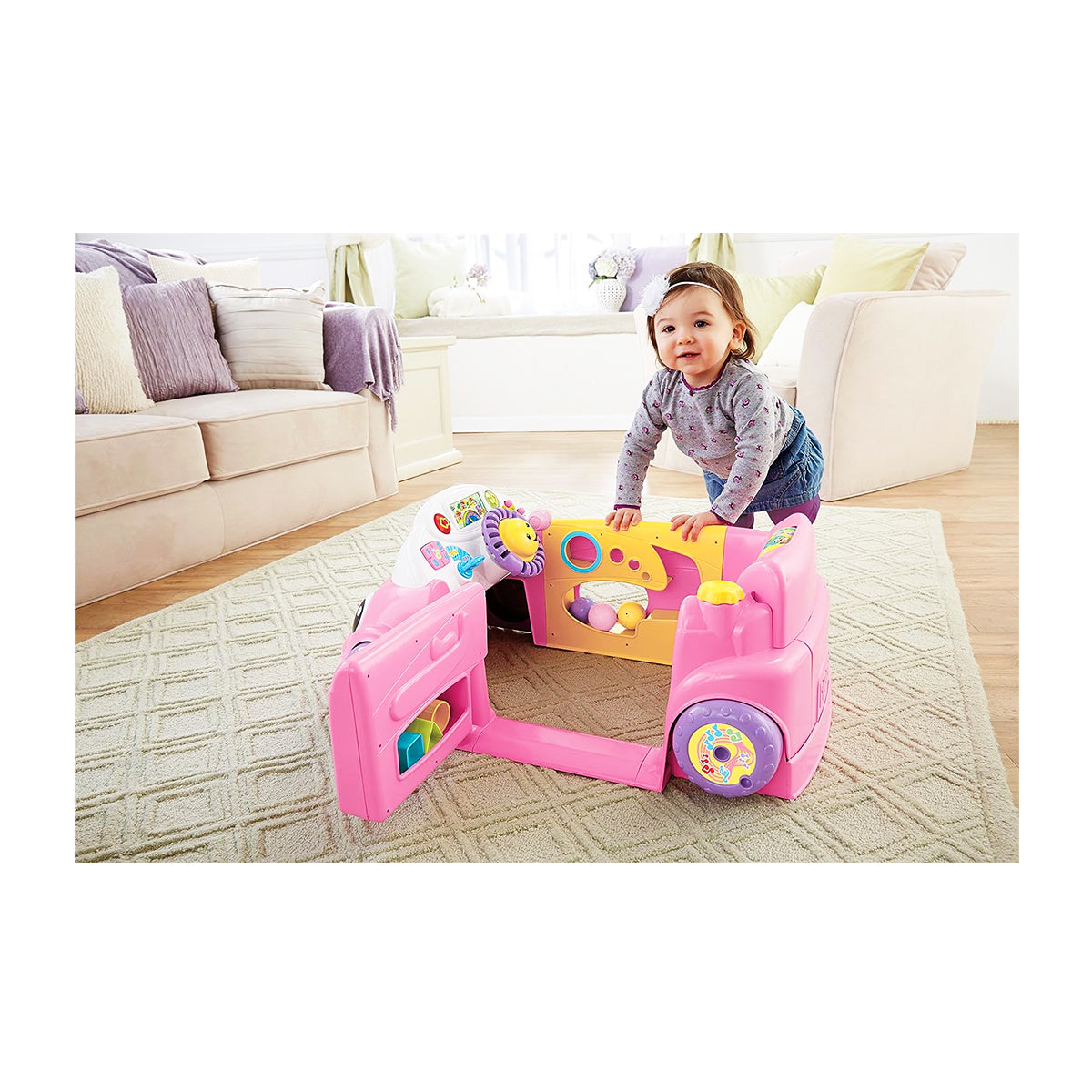 Fisher-Price - Laugh & Learn Smart Stages Crawl Around Car (Pink)