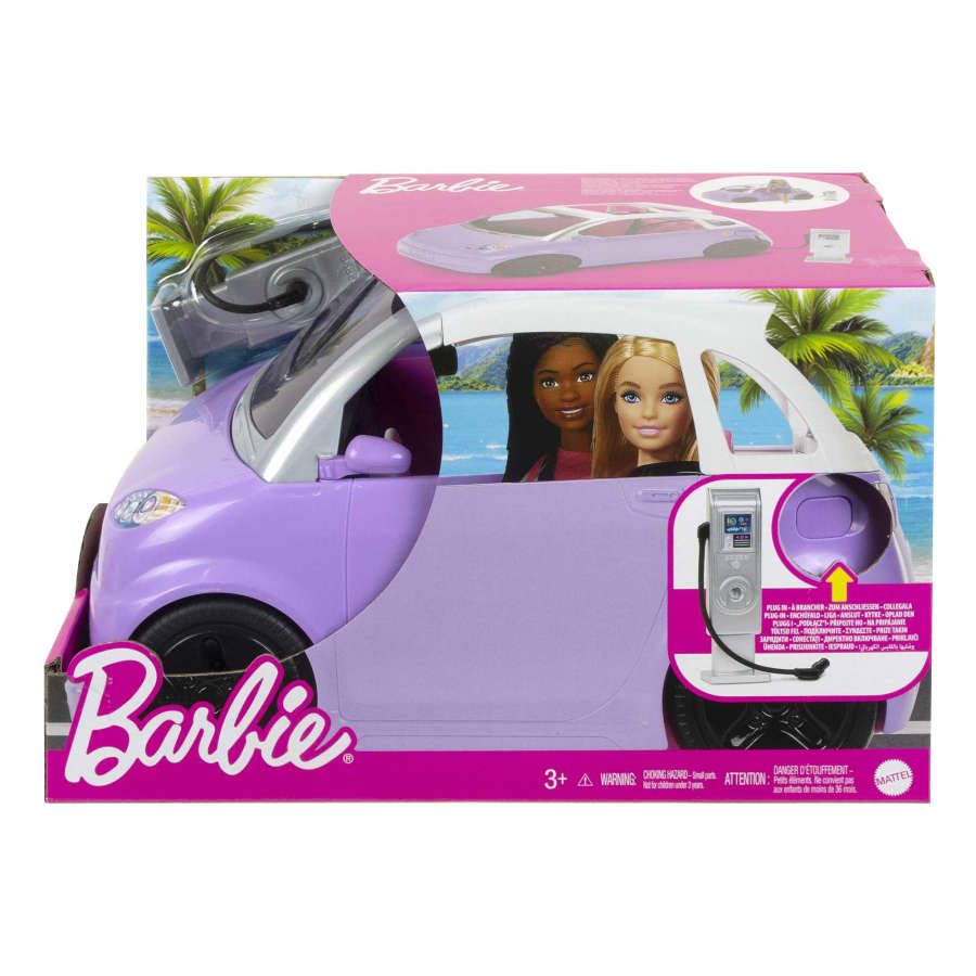 Barbie - Car Electric Vehicle With Charging Station HJV36