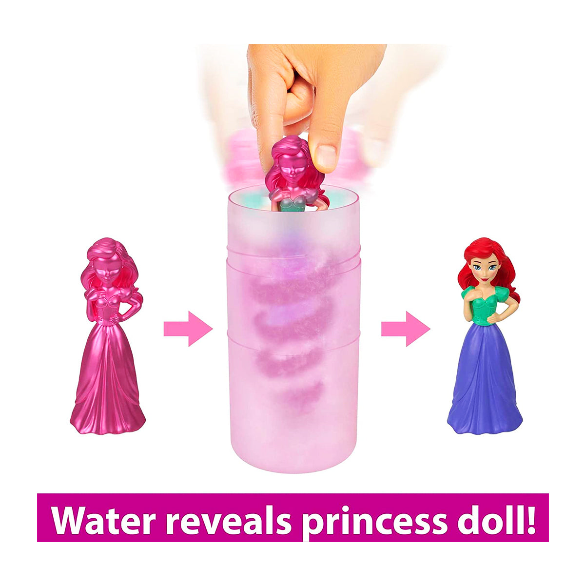 Disney Princess - Color Reveal Dolls (Styles Vary - One Supplied) HMB69