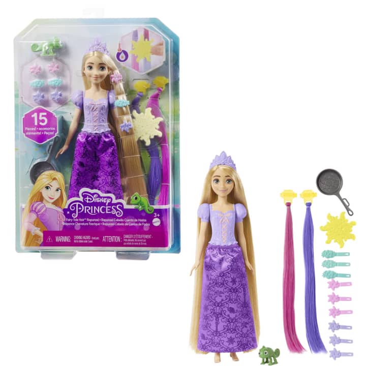 Disney Princess - Fairy-Tale Hair Rapunzel Doll And Accessories HLW18