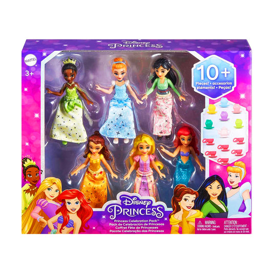 Disney Princess - 6 Small Dolls And Accessories HLW91
