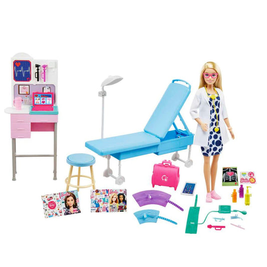 Barbie - Clinic Medical Doll with Play Set with Medical Accessories