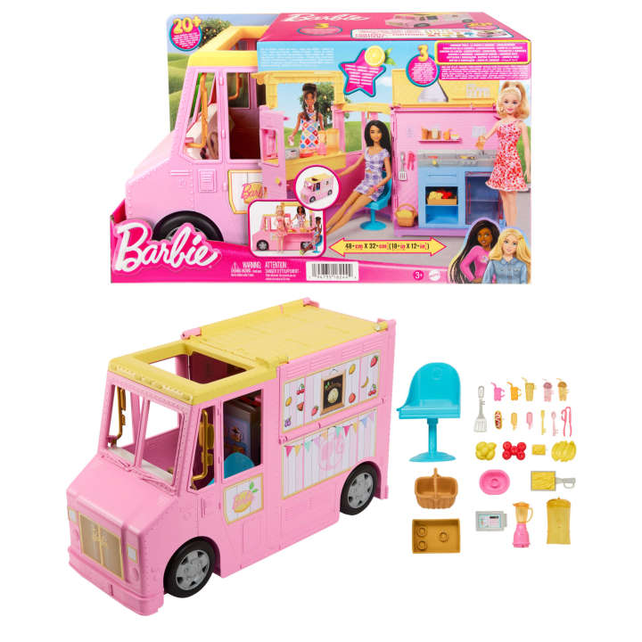 Barbie Sets Lemonade Truck Playset with 25 Pieces The Entertainer Pakistan