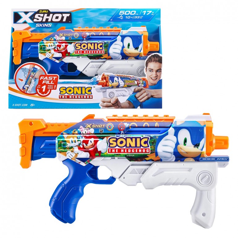 X Shot Water Hyperload Fast Fill Skins Sonic