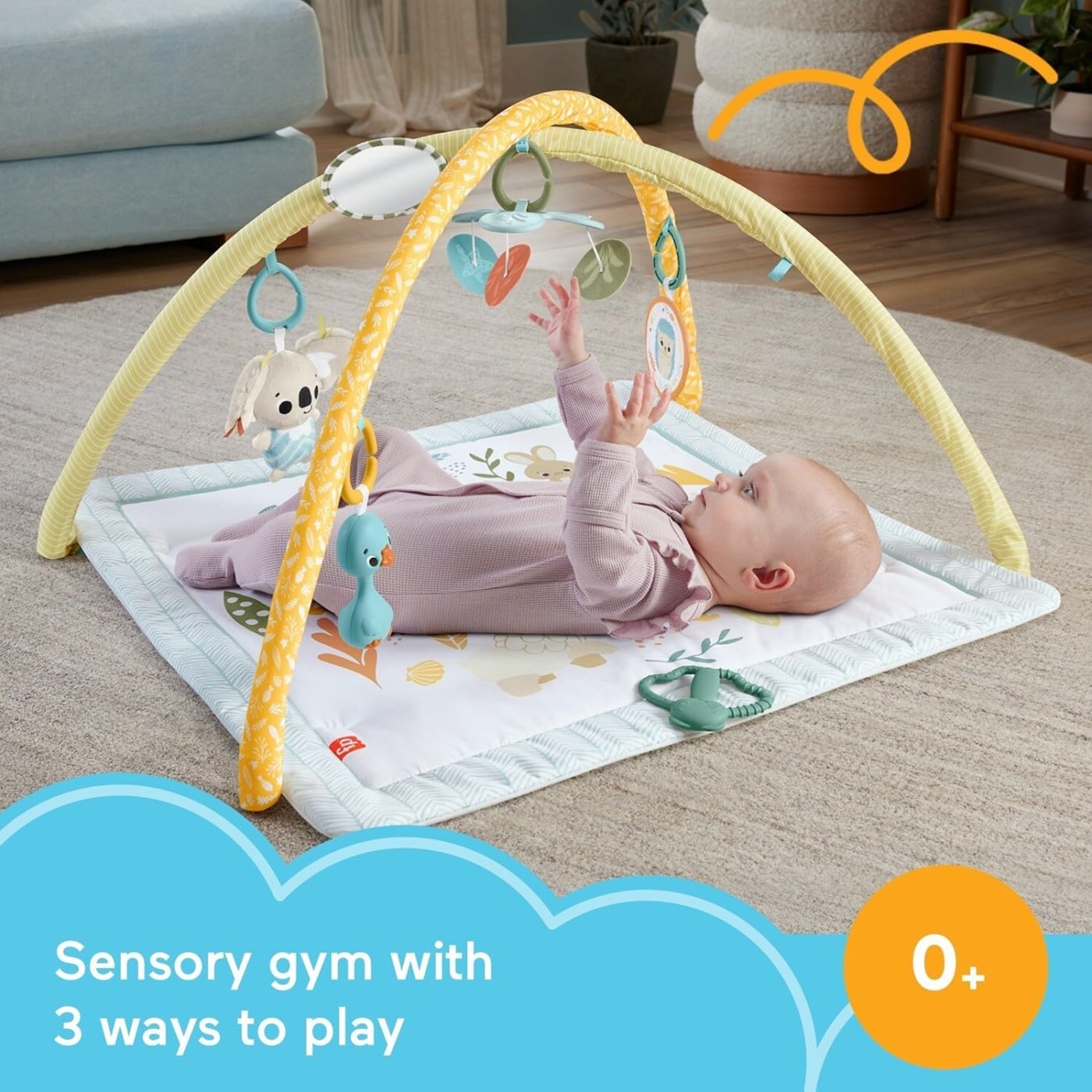 Fisher-Price Simply Senses Newborn Gym Baby Activity Mat With