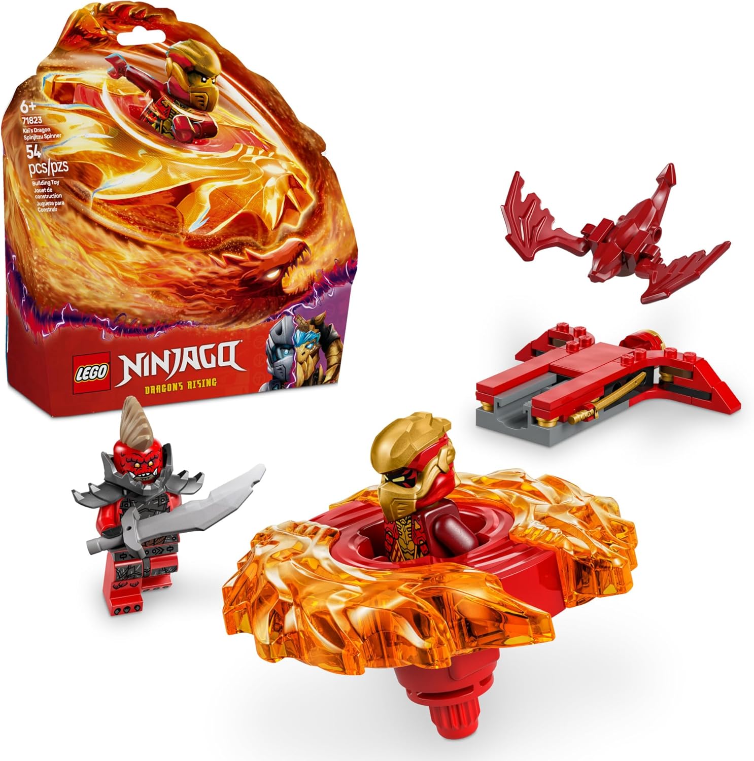 Lego Ninjago 71823 Kai's Dragon Spinjitzu Spinner – The Entertainer ...