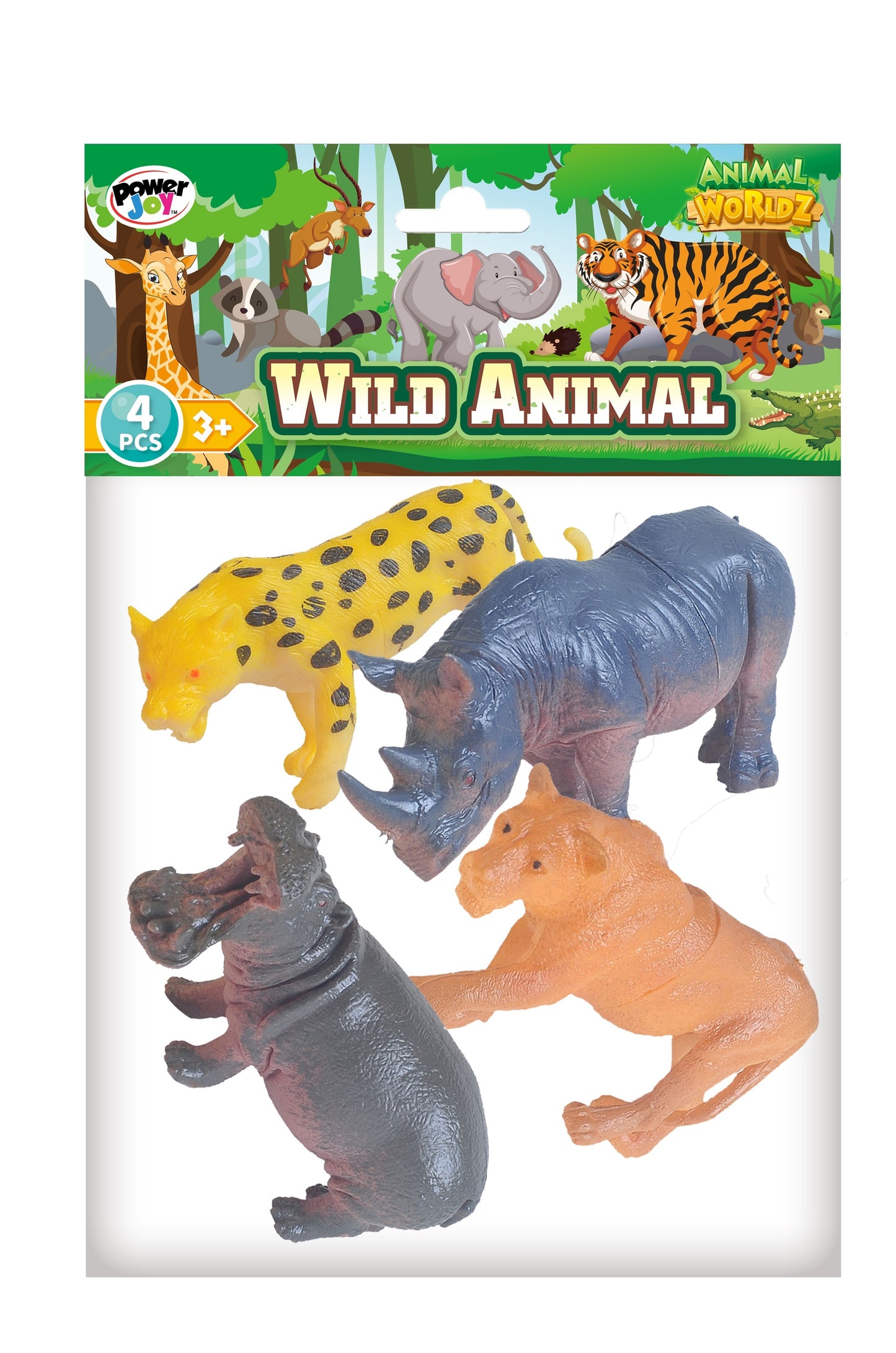 Animal Worldz Safari  6 Inches 4PCS