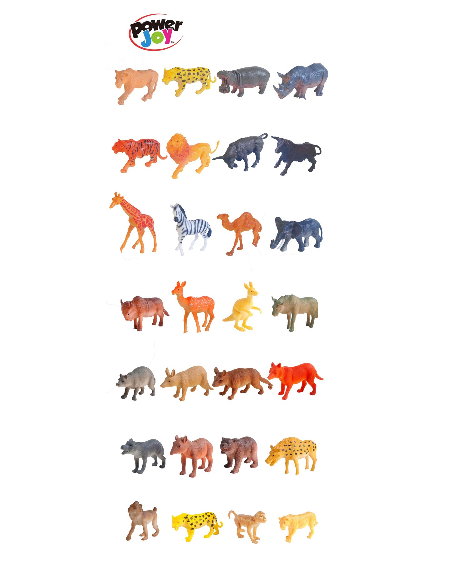 Animal Worldz Safari  6 Inches 4PCS