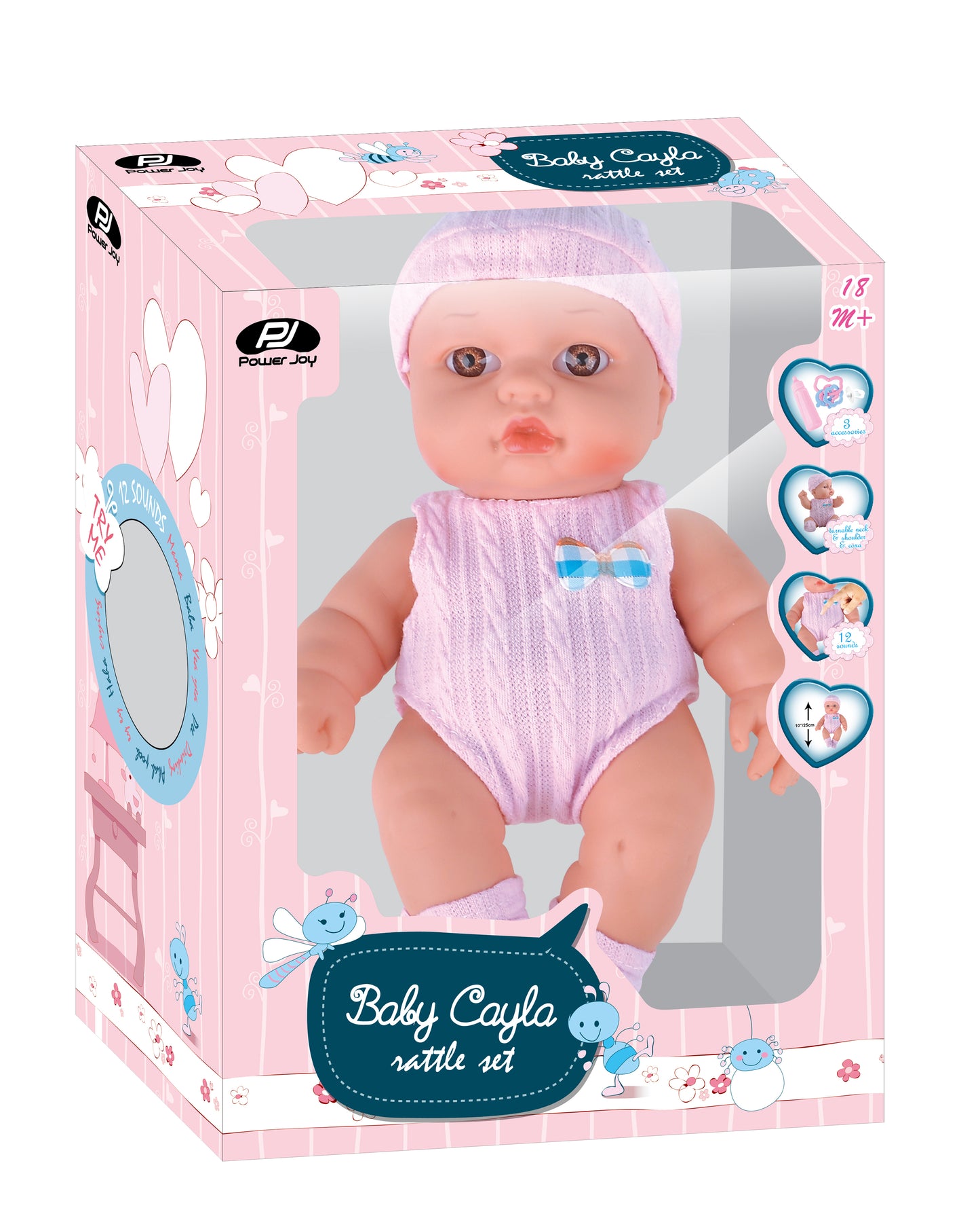 Baby Cayla Rattle Set 25cm B/O