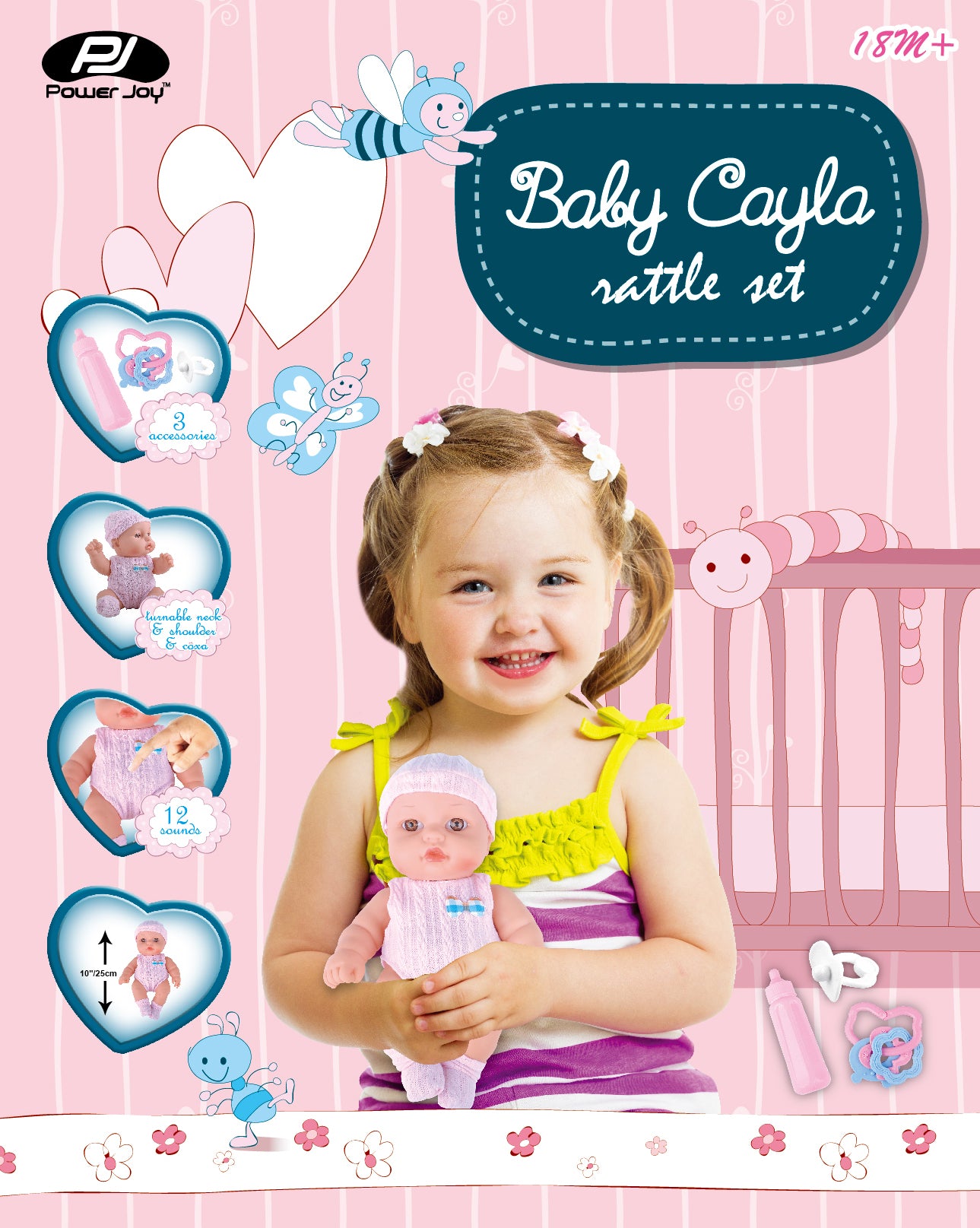 Baby Cayla Rattle Set 25cm B/O