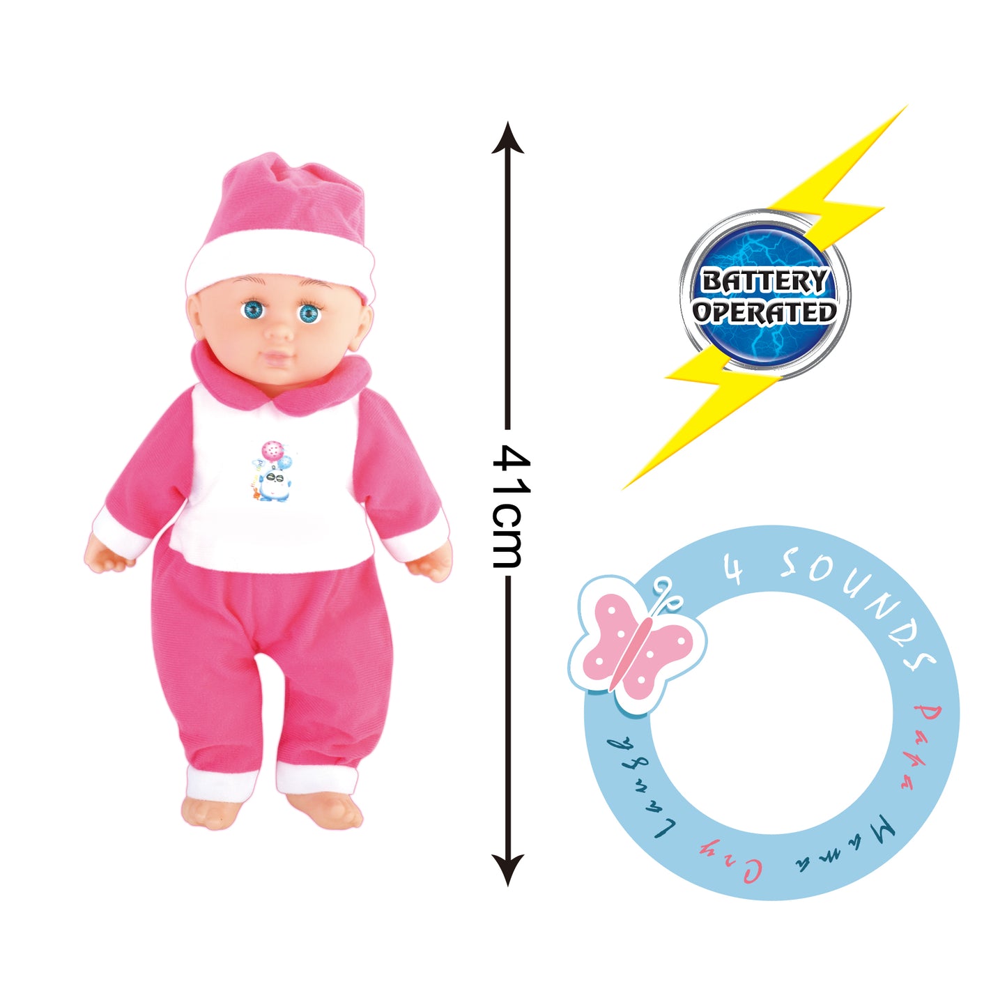 Baby Cayla Trolley with Doll 40 Cm