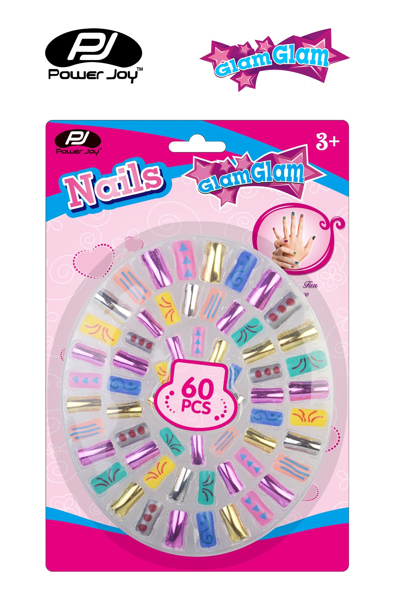 Power Joy Glamglam Nails 60Pc Blister