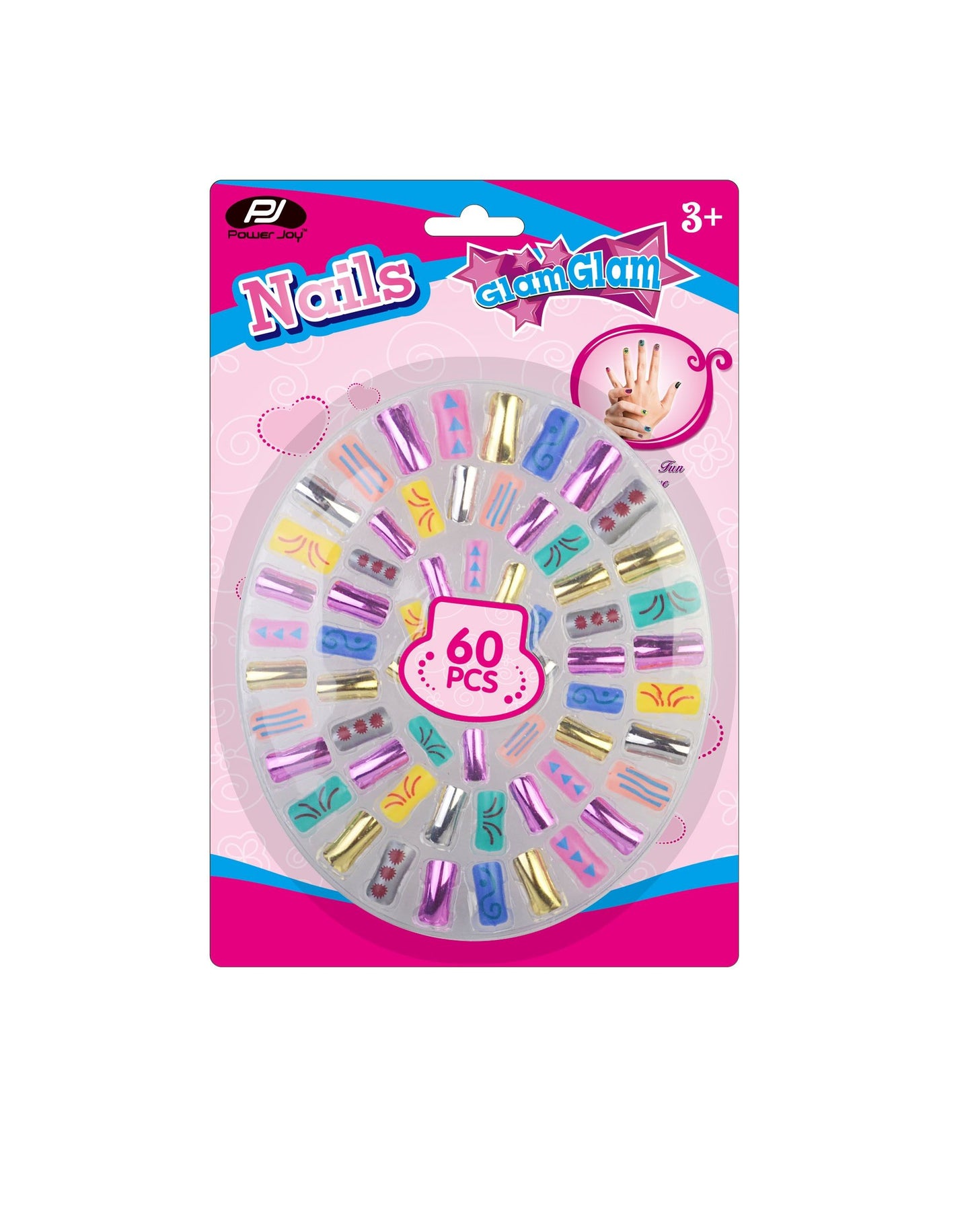 Power Joy Glamglam Nails 60Pc Blister