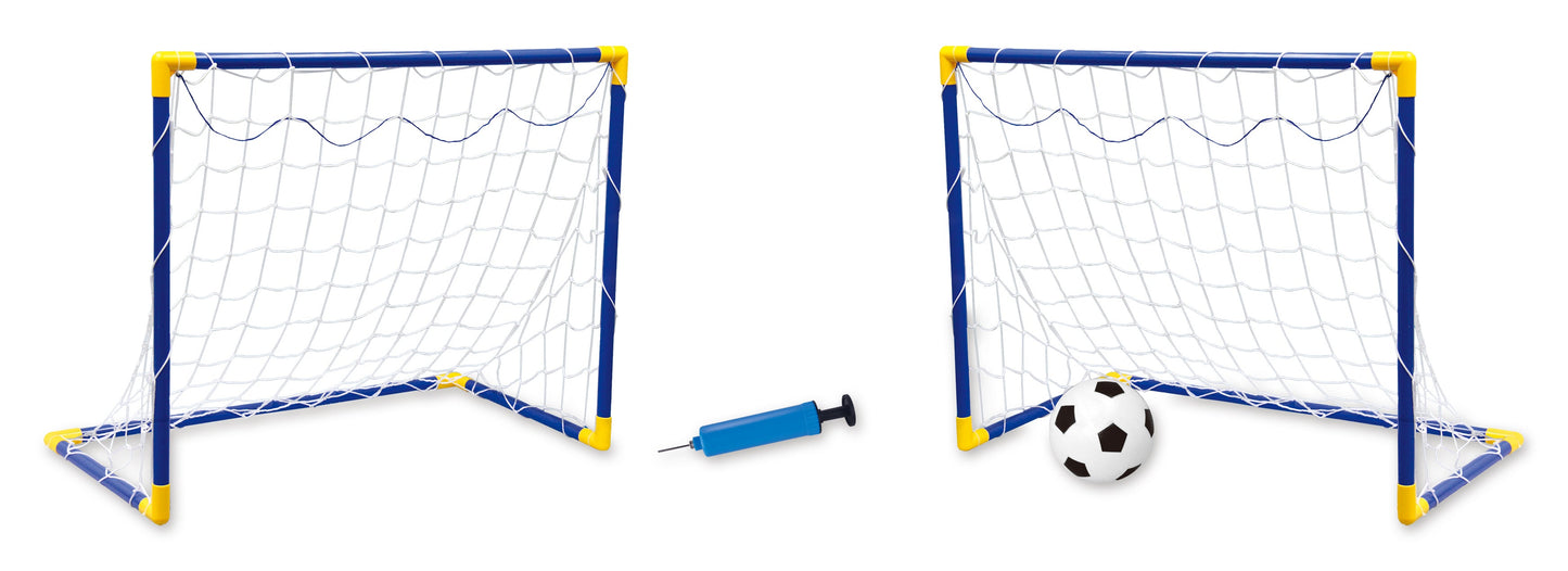 Power Joy Goal Football 2 Goal Set Blue