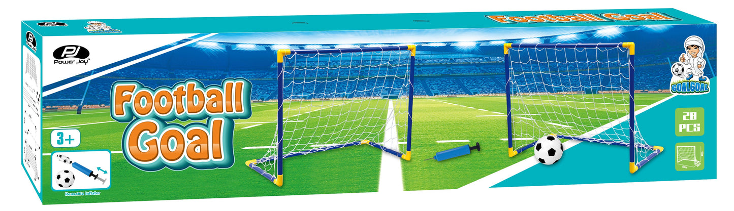 Power Joy Goal Football 2 Goal Set Blue