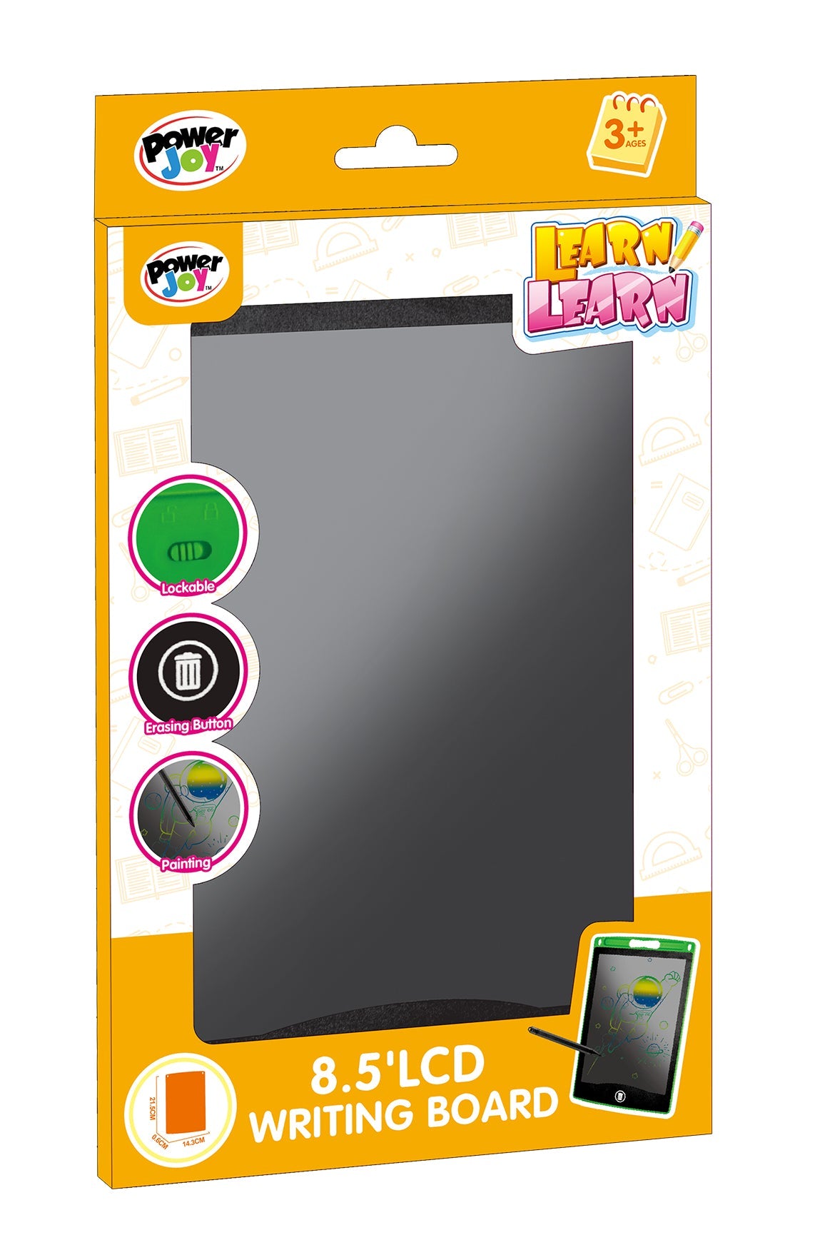 Power Joy Learn LCD Writng Board 8.5-Inch Battery Operated
