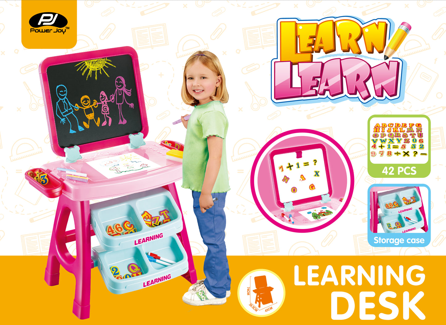 Power Joy Double-Sided Learning Desk