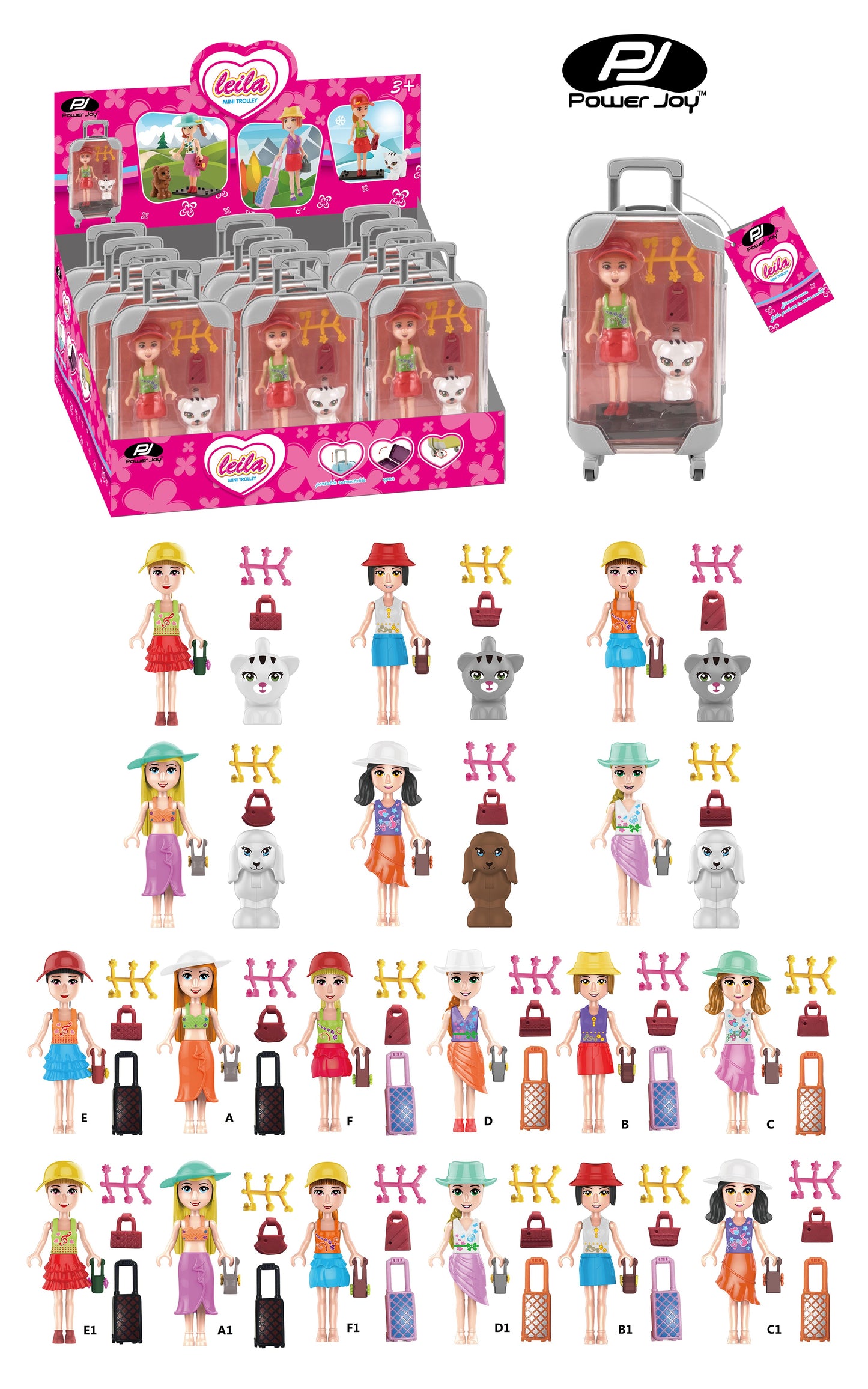 Power Joy Leila Mini Trolley Pack (Styles Vary -  One Supplied)