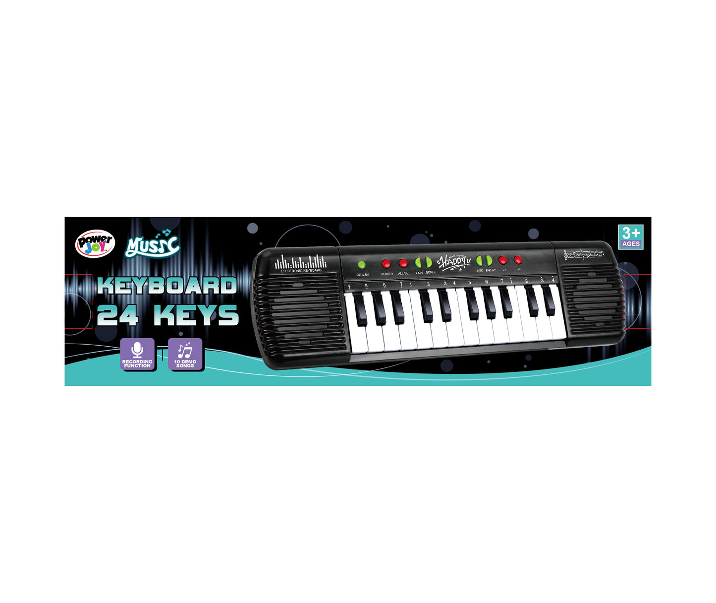 Power Joy - 24-Keys Music Keyboard with Microphone