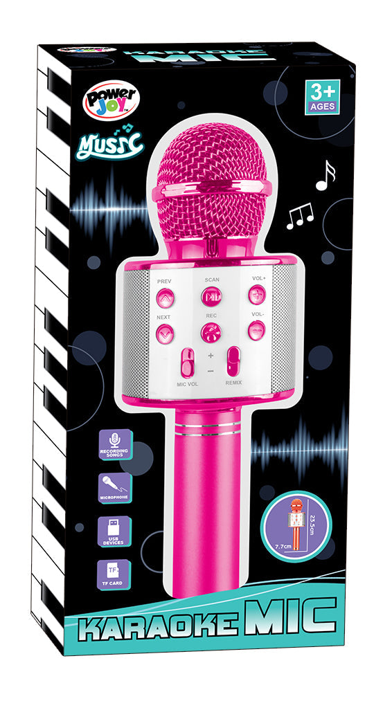 Power Joy - Battery Operated Karaoke Microphone (Color Vary - One Supplied)