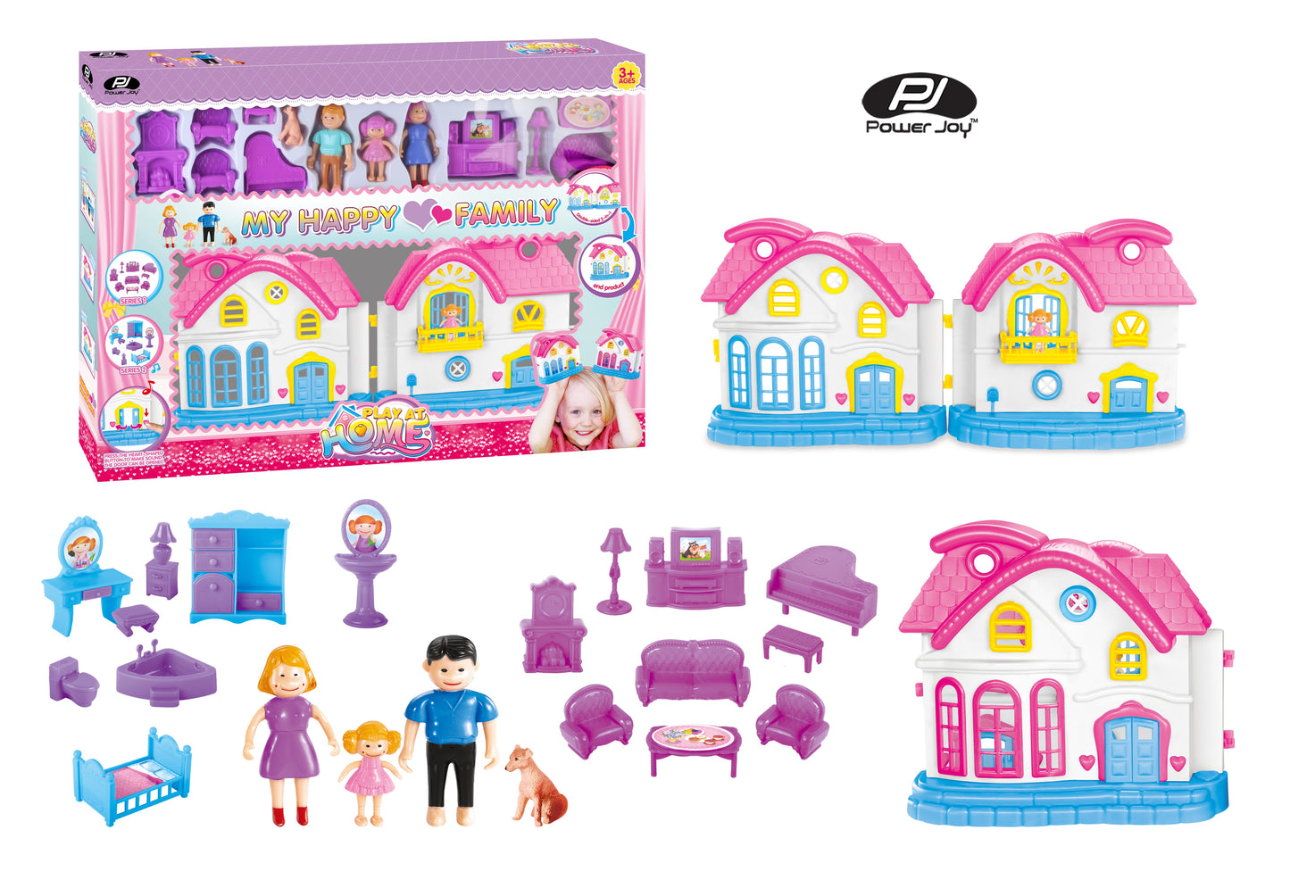 Power Joy Play Home My Happy Family House Set Battery Operated