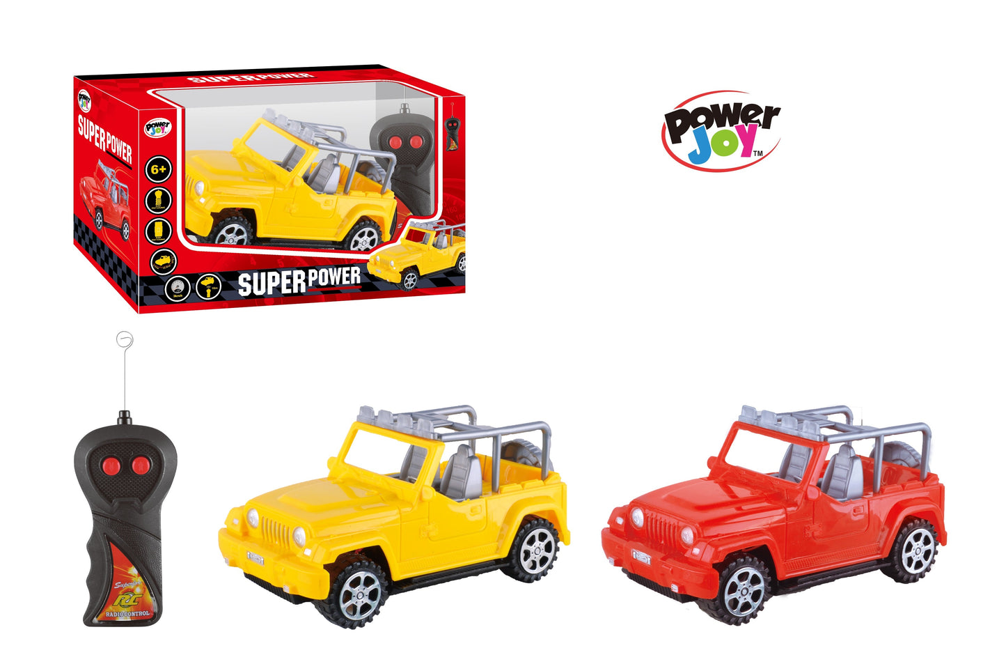 Power Joy Remote Control Super Power 1/24 Single Channel Battery Operated (Styles Vary)